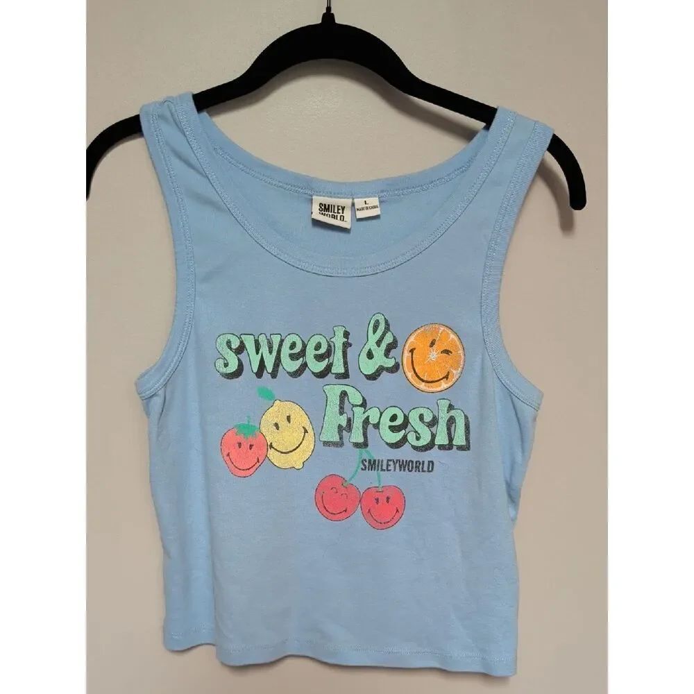 Smileyworld Sweet & Fresh Light Blue Tank Top
